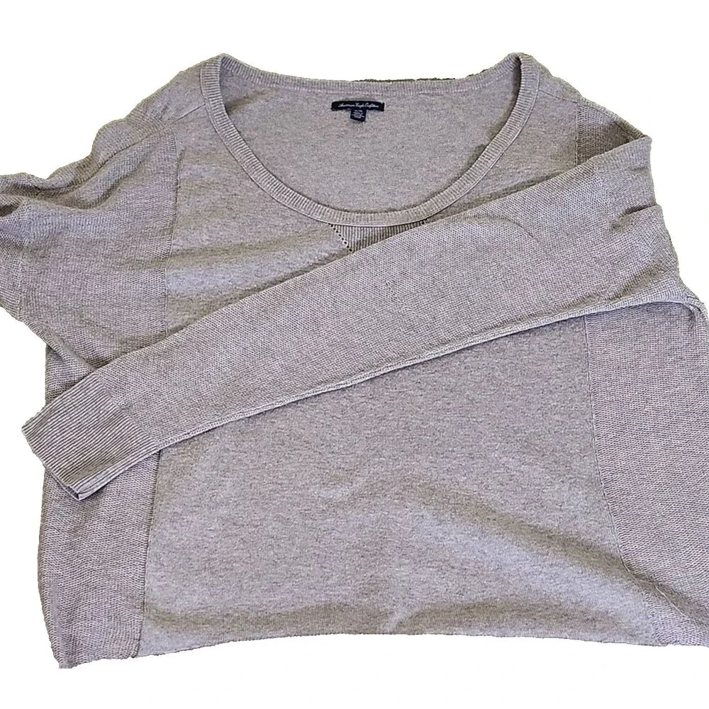 American Eagle Outfitters Women's Beige Lightweight Sweater, Size Extra Large